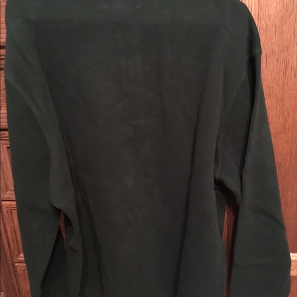 Ralph Lauren Polo Hunter Green 1/4 zip pullover with burgundy logo - Picture 2 of 4